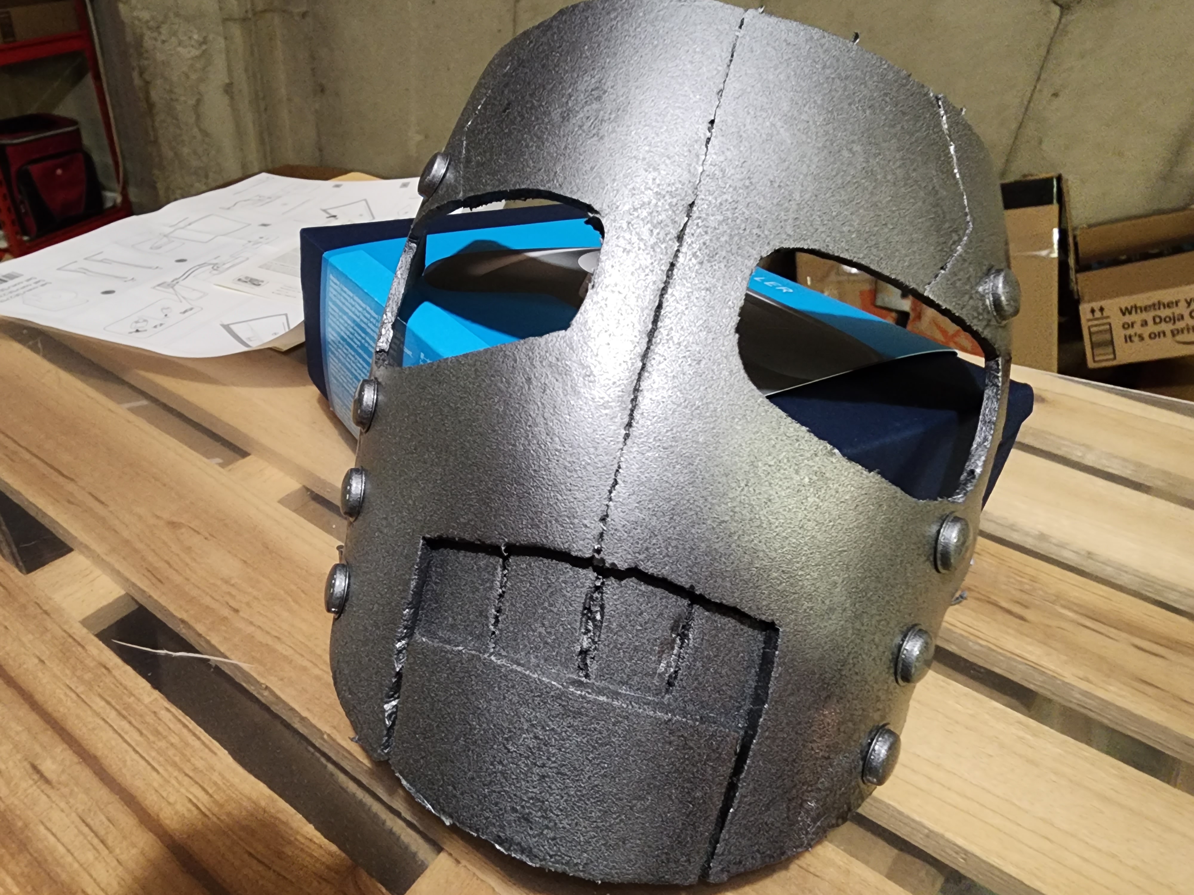 Painting the mask silver