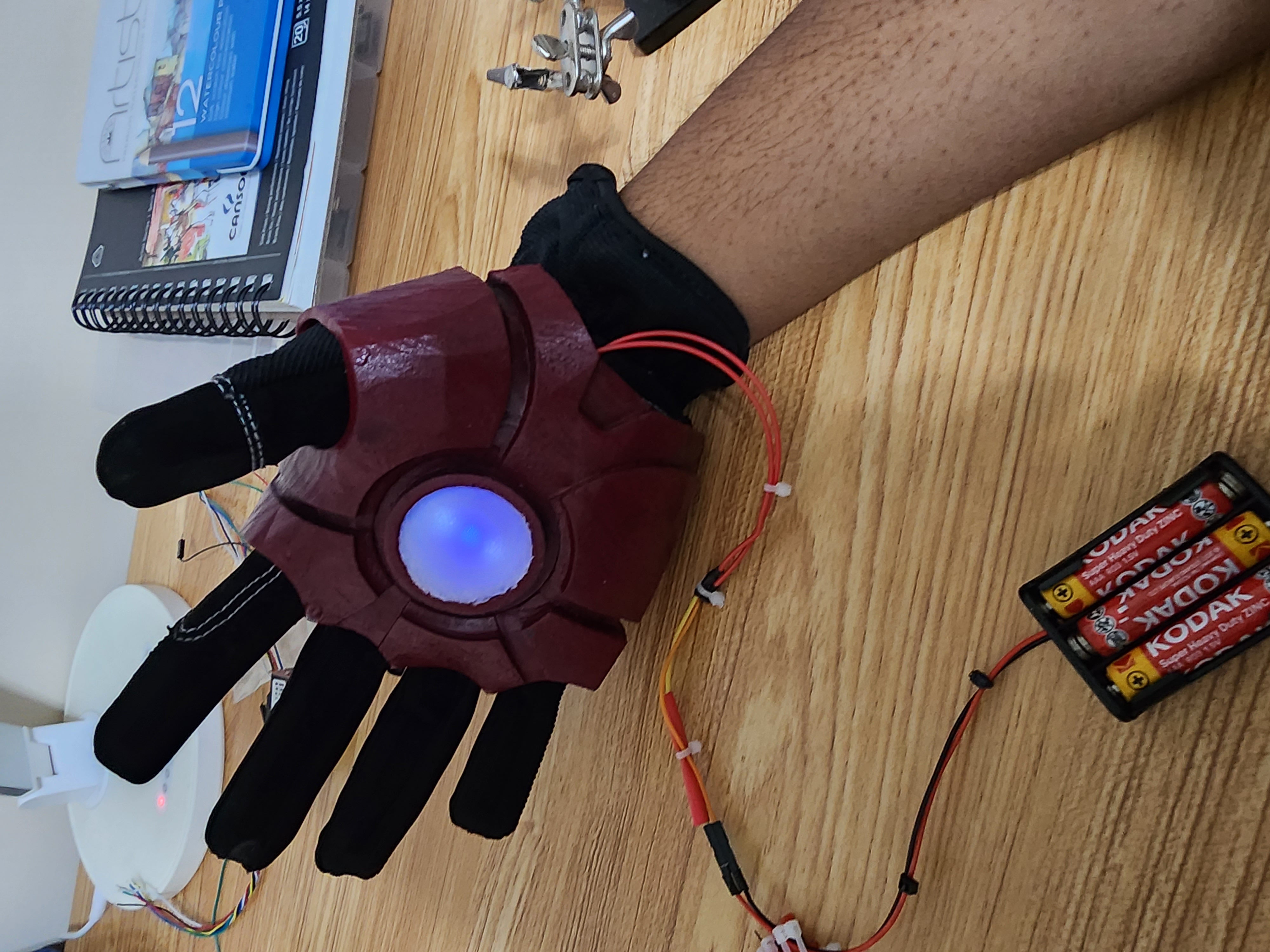 Finished hand with working lights