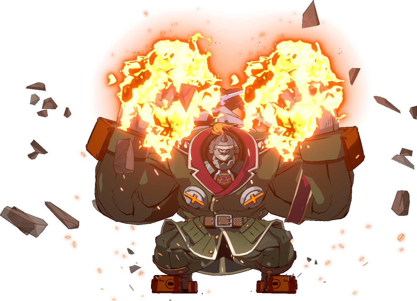 Frame from Potemkin's signature grab, the Potemkin Buster