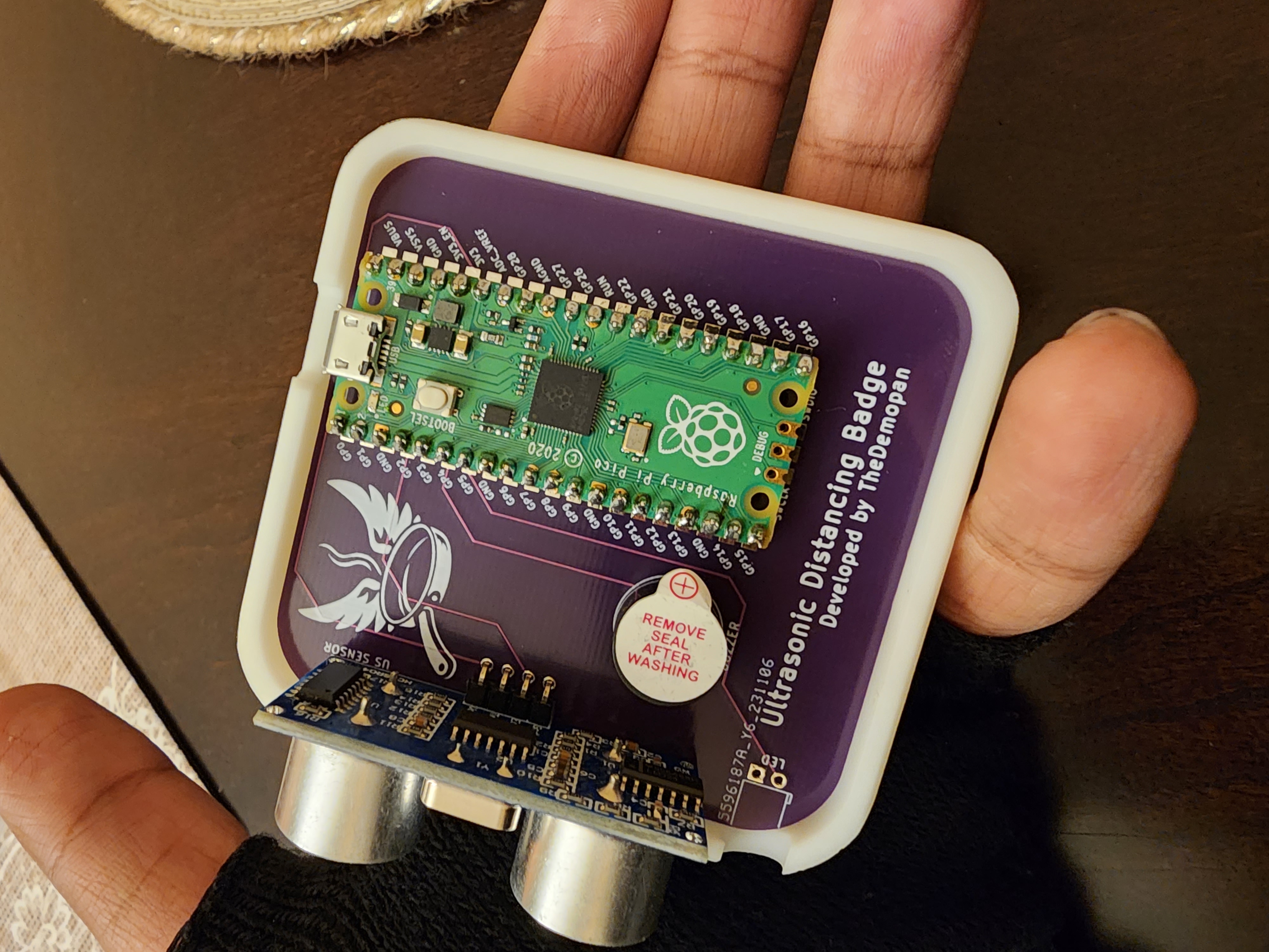 All parts joined together, soldered and glued